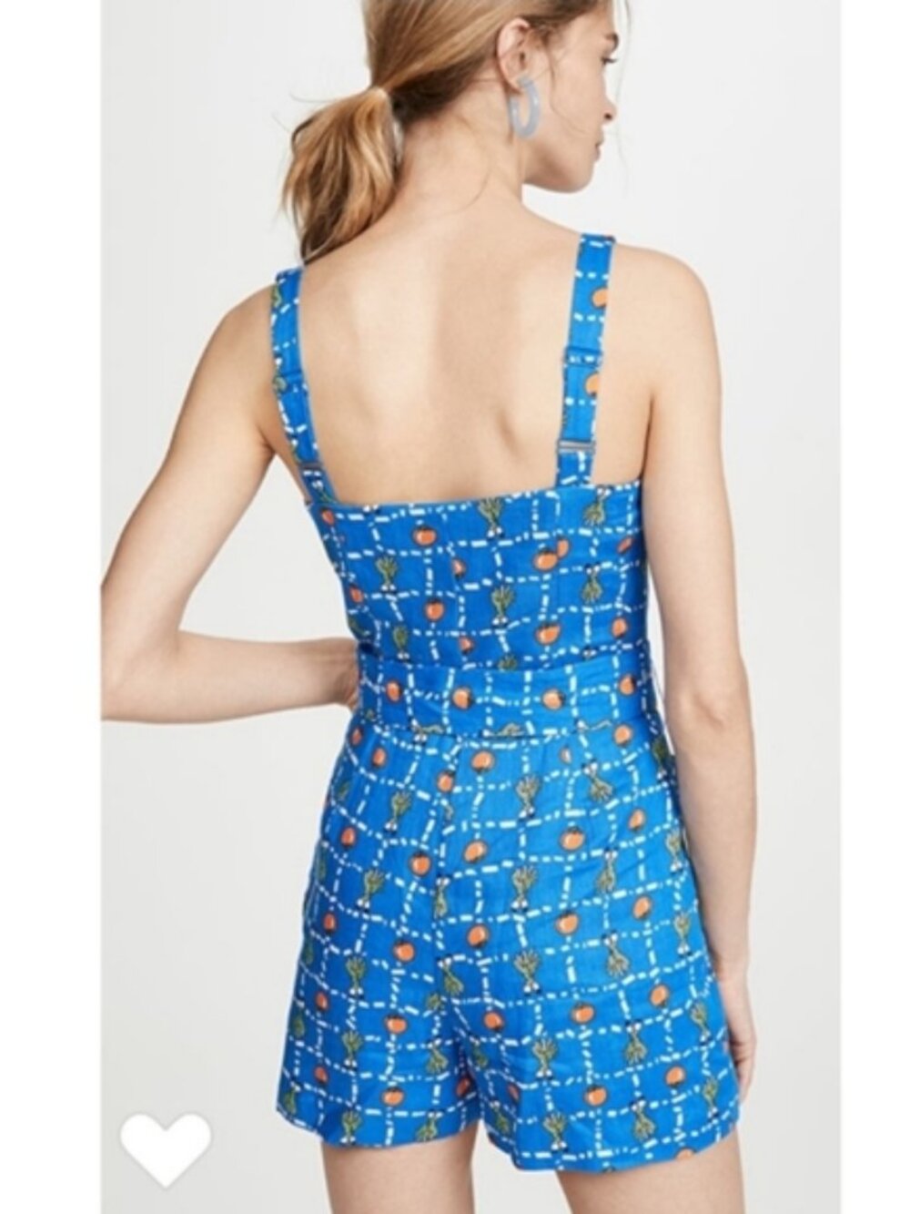 Staud Women's Blue and White Playsuit-romper - Picture 3 of 7